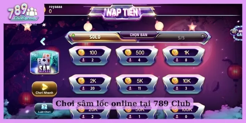 Chơi sâm lốc online tại 789 Club